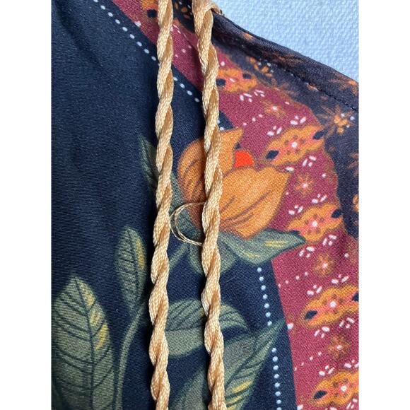 Farm Rio Black Orange Gold Tunic Dress Small - Picture 4 of 6